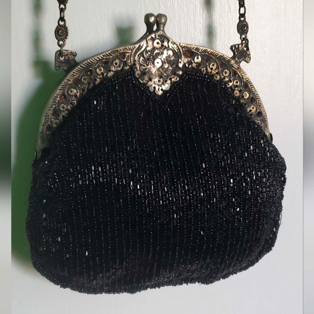 Vintage Black Sequin Purse